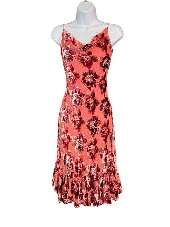 Betsey Johnson Dresses & Skirts - Vintage Betsey Johnson Silk Sheer Mesh Velvet Burnout Floral Dress